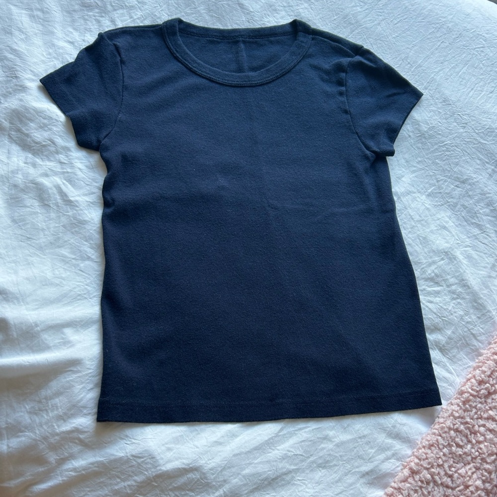 Navy blue Brandy Melville short sleeved crew neck tee